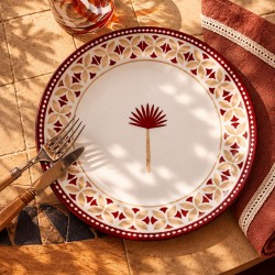 Lot de 6 grandes assiettes, SABELA