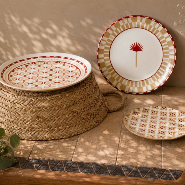 Lot de 6 grandes assiettes, SABELA