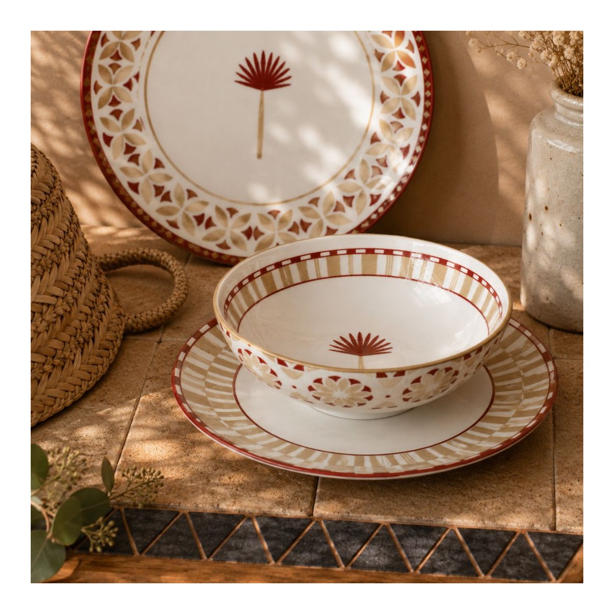 Lot de 6 assiettes creuses, SABELA