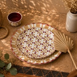 Lot de 6 grandes assiettes, SABELA