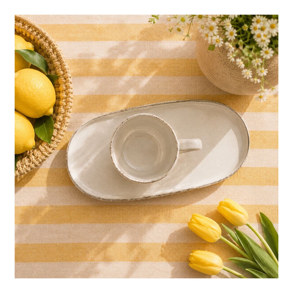 Lot de 6 mugs, COTON