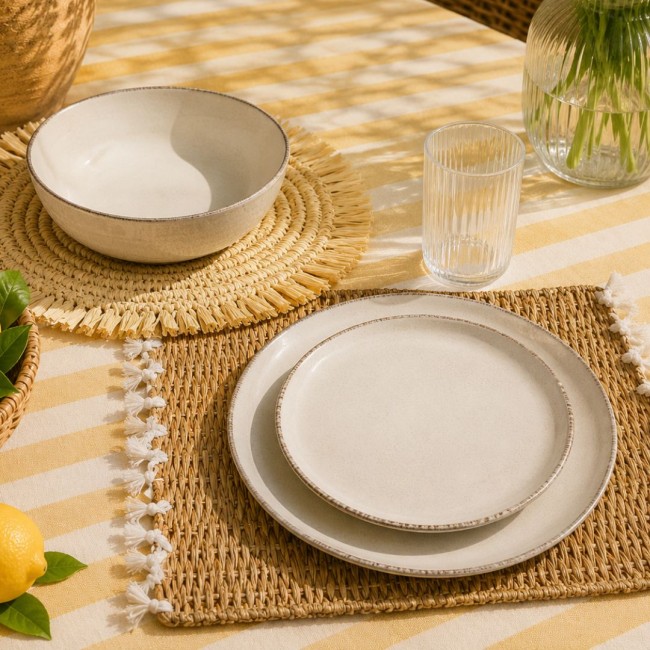 Lot de 6 petites assiettes, COTON