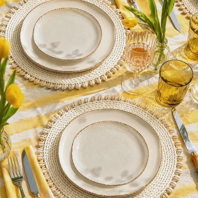 Lot de 6 petites assiettes, COTON