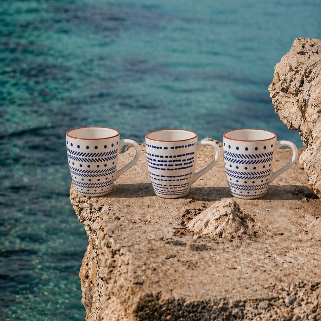 Lot de 6 mugs, SANTORIN