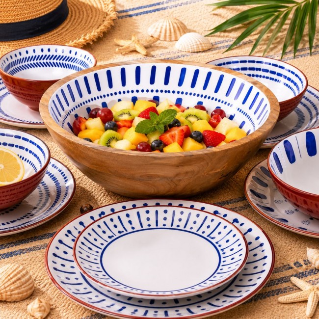 Set de 2 saladiers + couverts, SANTORIN