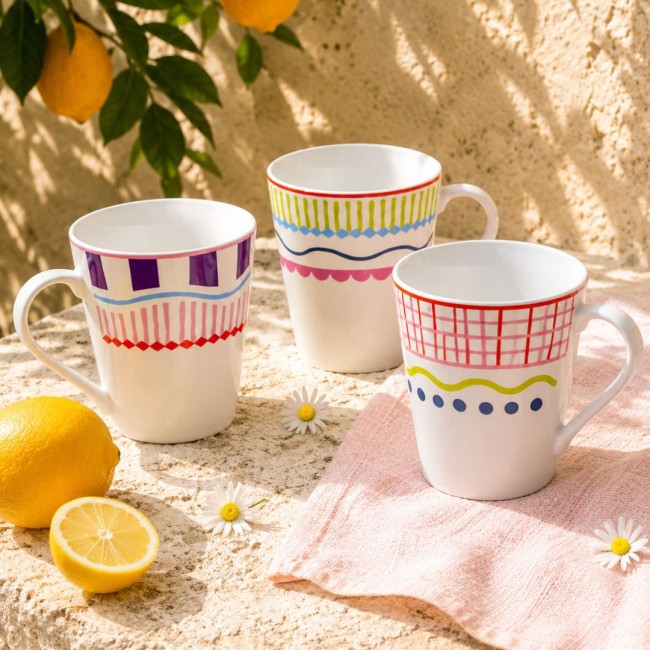 Lot de 6 mugs, RELAX SUNSET