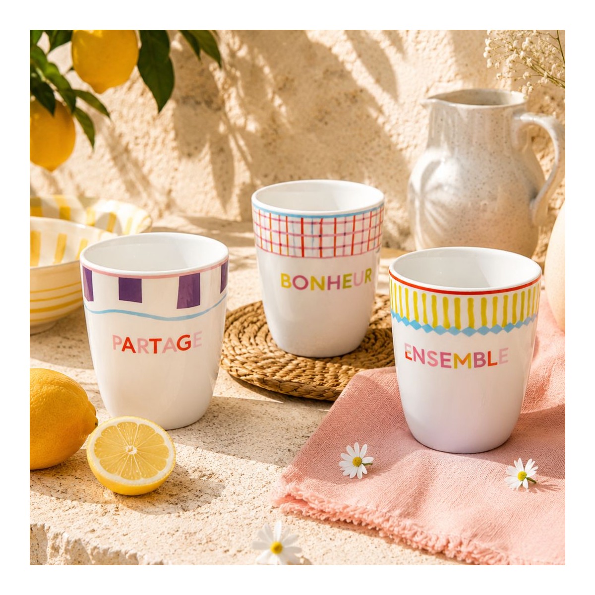 Lot de 6 gobelets, RELAX SUNSET