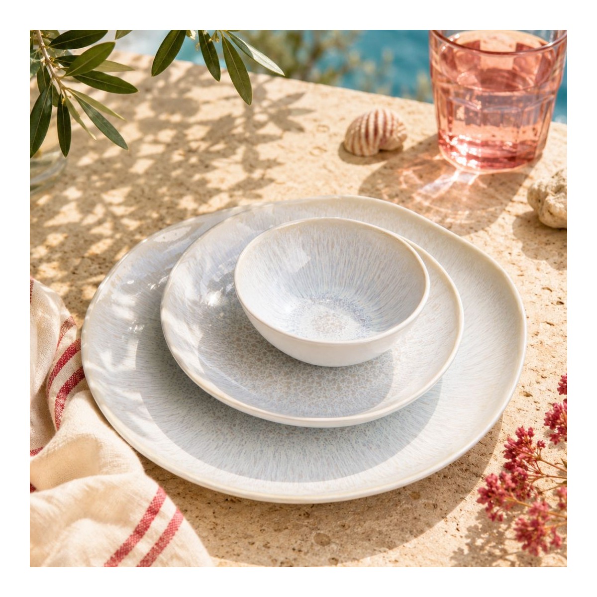Lot de 6 petites assiettes à dessert, NUAGE