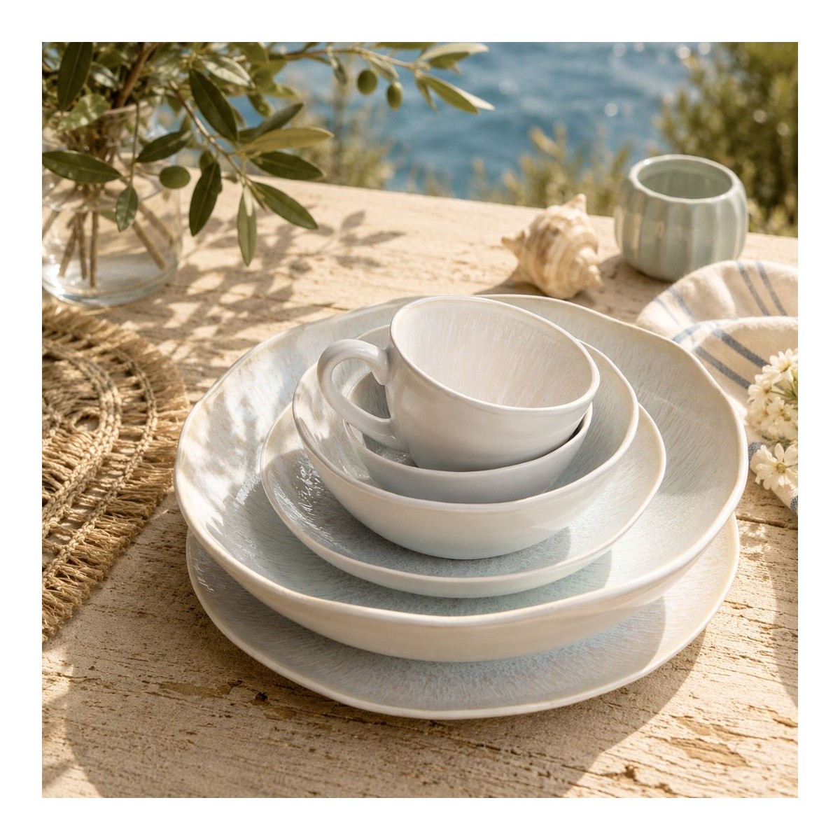 Lot de 6 petites assiettes à dessert, NUAGE