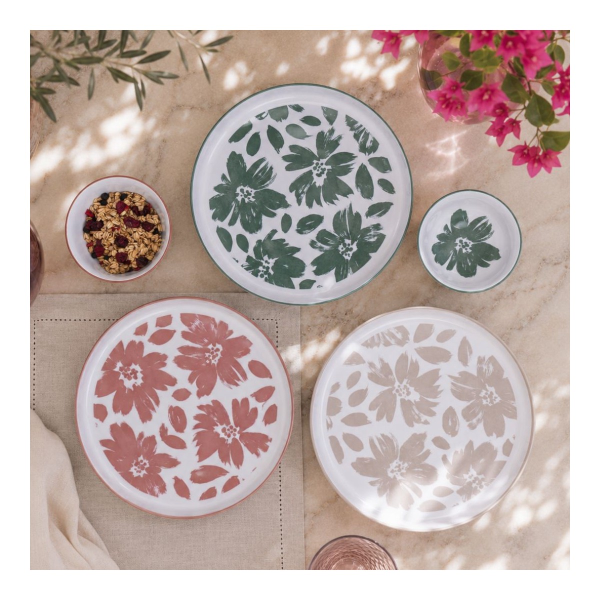 Lot de 6 grandes assiettes, HANAE