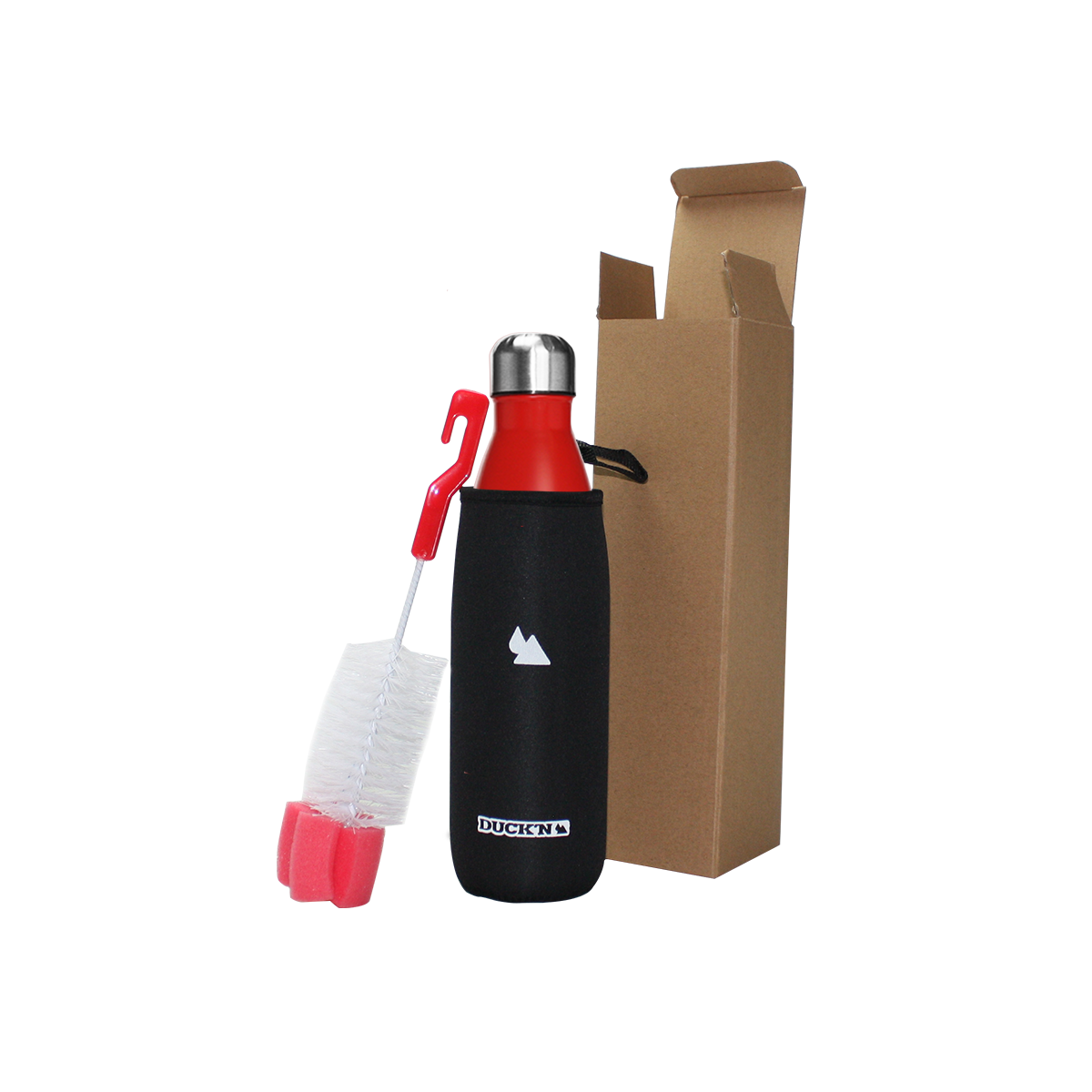 ECBOUTR Bouteille Isotherme Rouge Écarlate 500ML, Duck'n