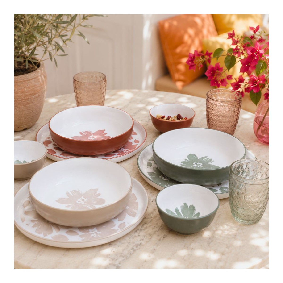Lot de 6 assiettes creuses, HANAE