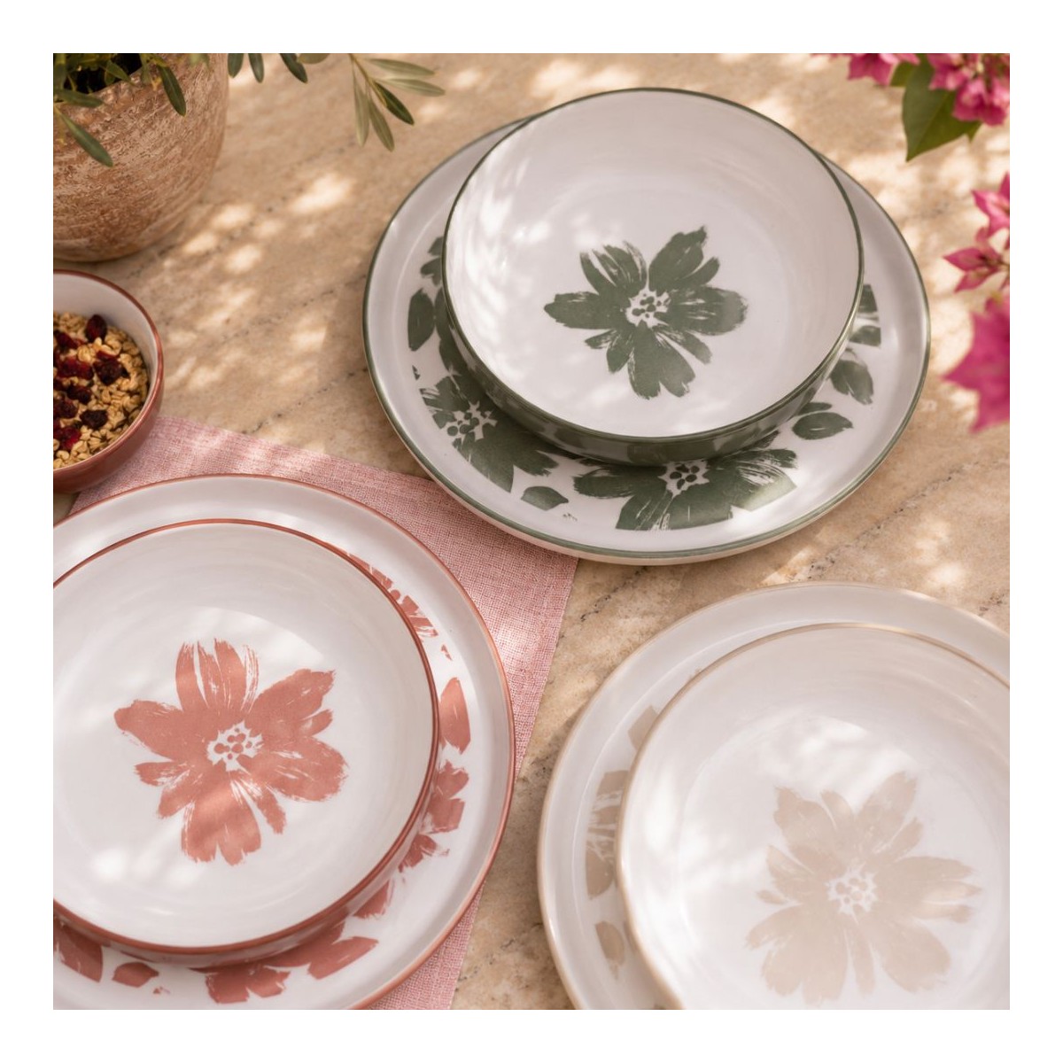 Lot de 6 assiettes creuses, HANAE