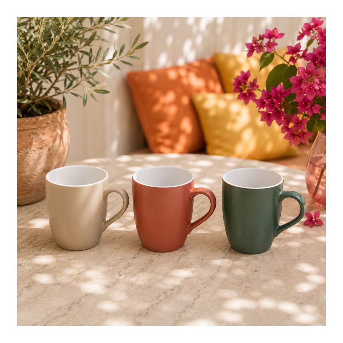 Lot de 6 mugs, HANAE