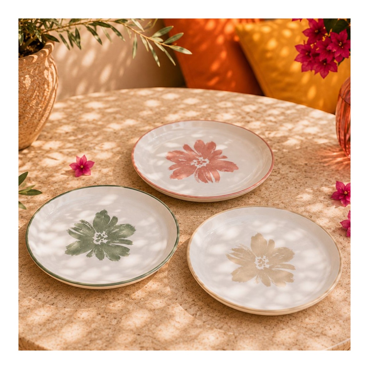 Lot de 6 assiettes à dessert, HANAE