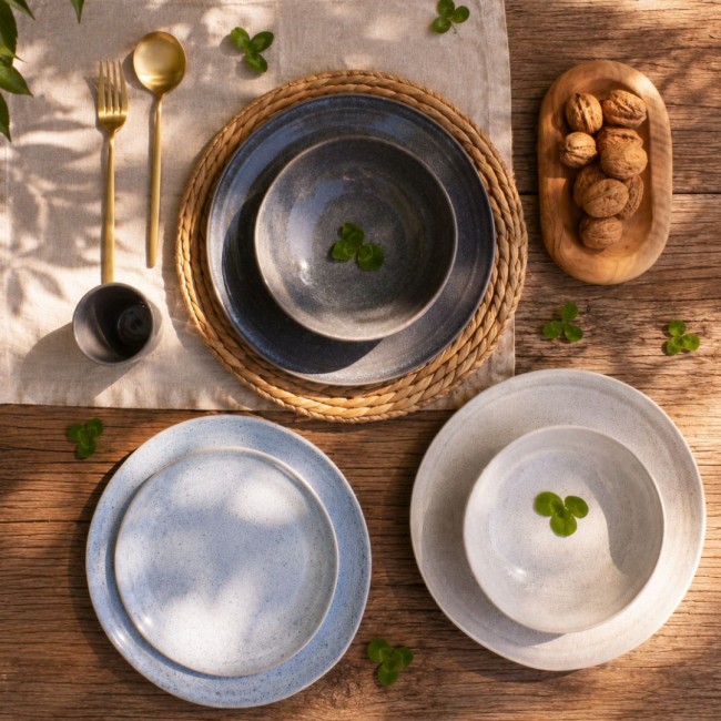 Lot de 6 grandes assiettes, ZAO