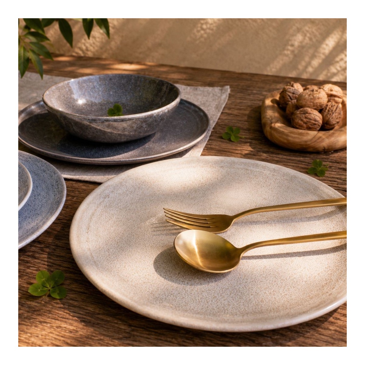 Lot de 6 grandes assiettes, ZAO