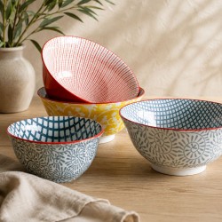 Lot de 6 grands bols design 1, SABAE