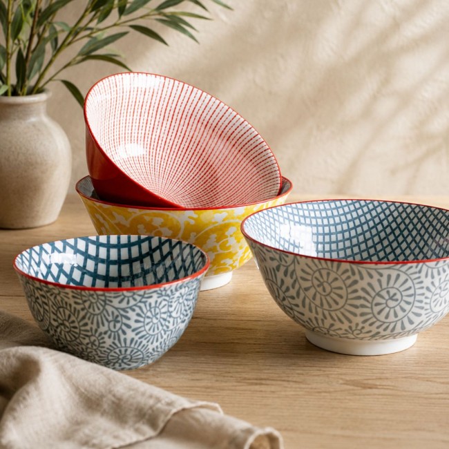 Lot de 6 grands bols design 1, SABAE