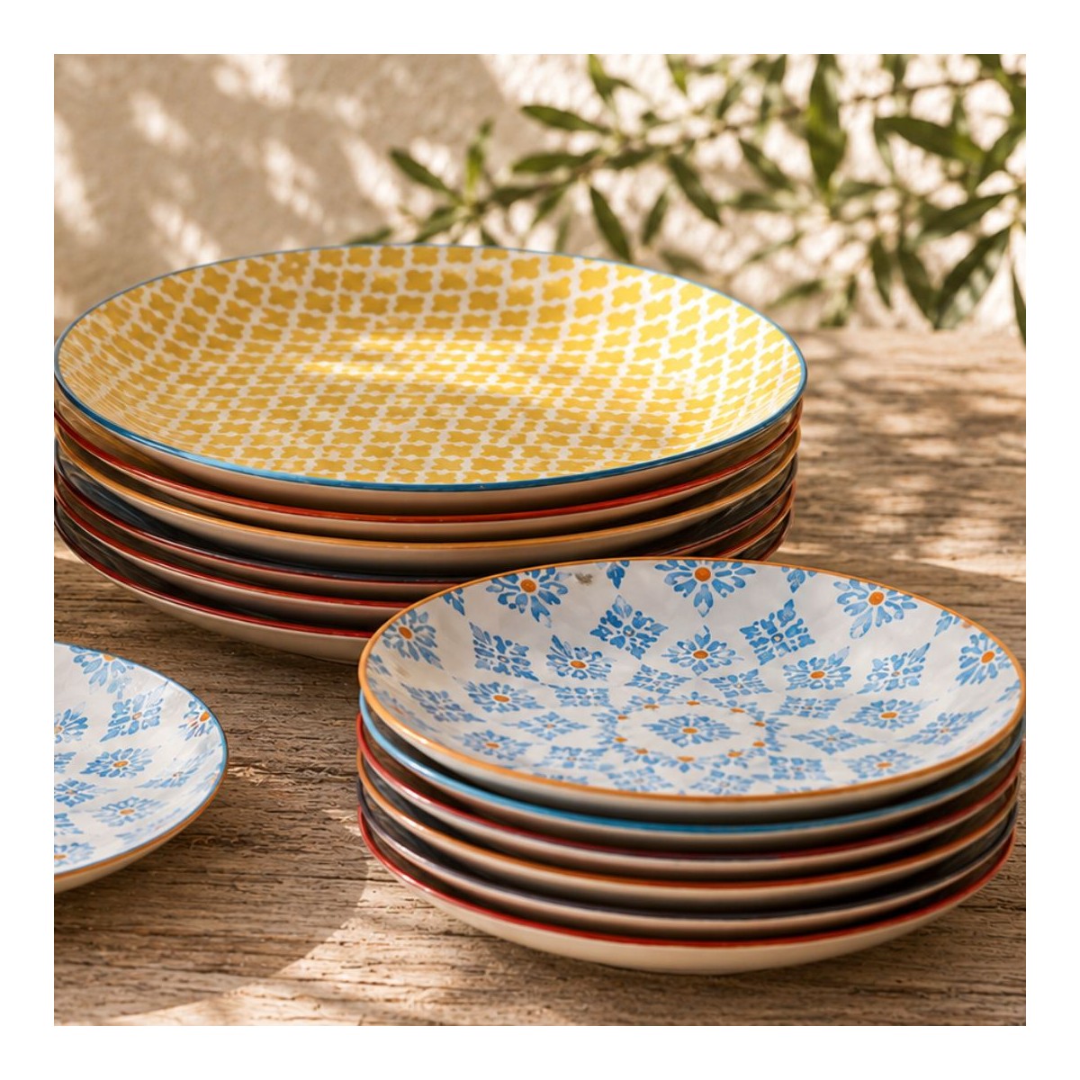 Lot de 6 assiettes à dessert design 1, SABAE