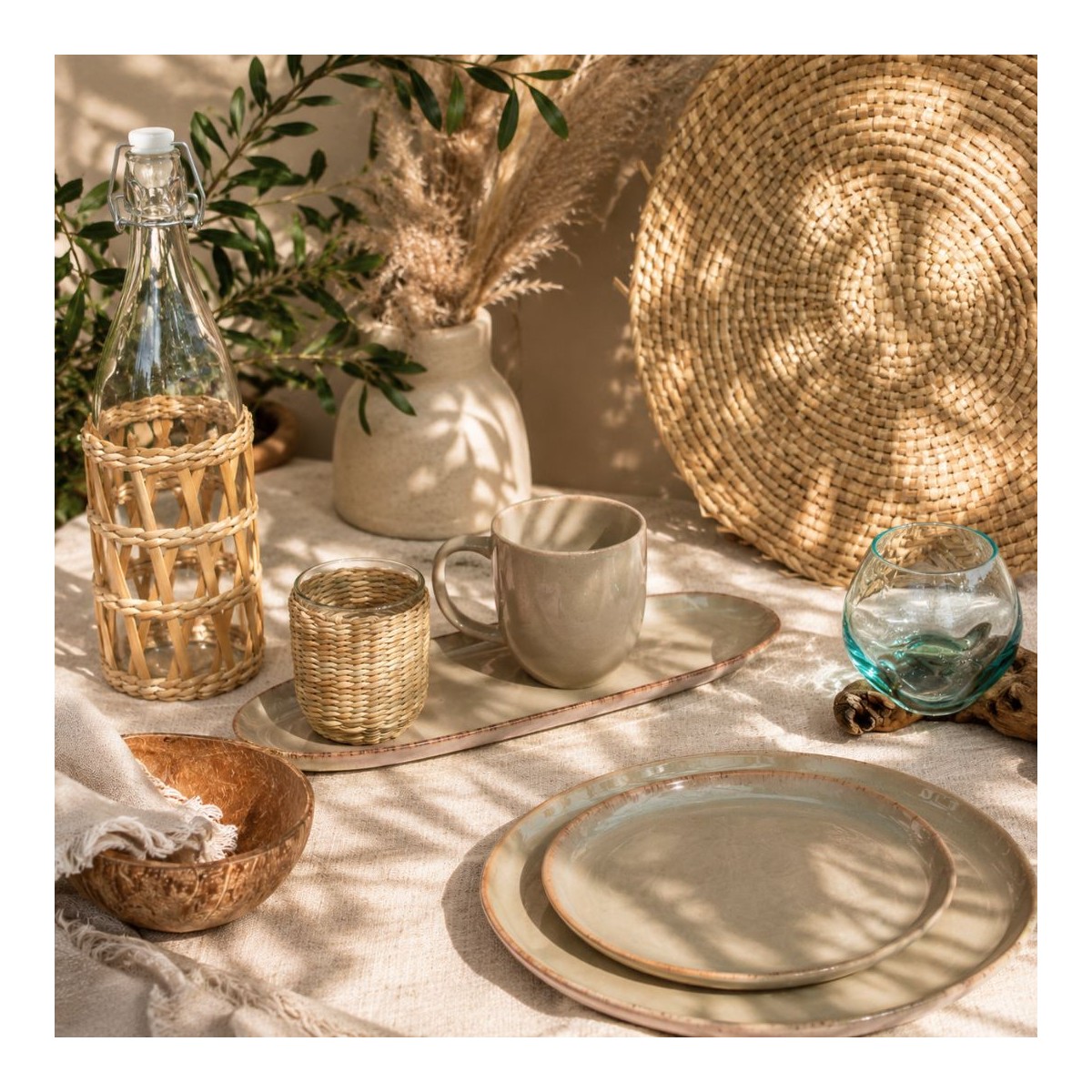 Lot de 6 grandes assiettes, DUNE