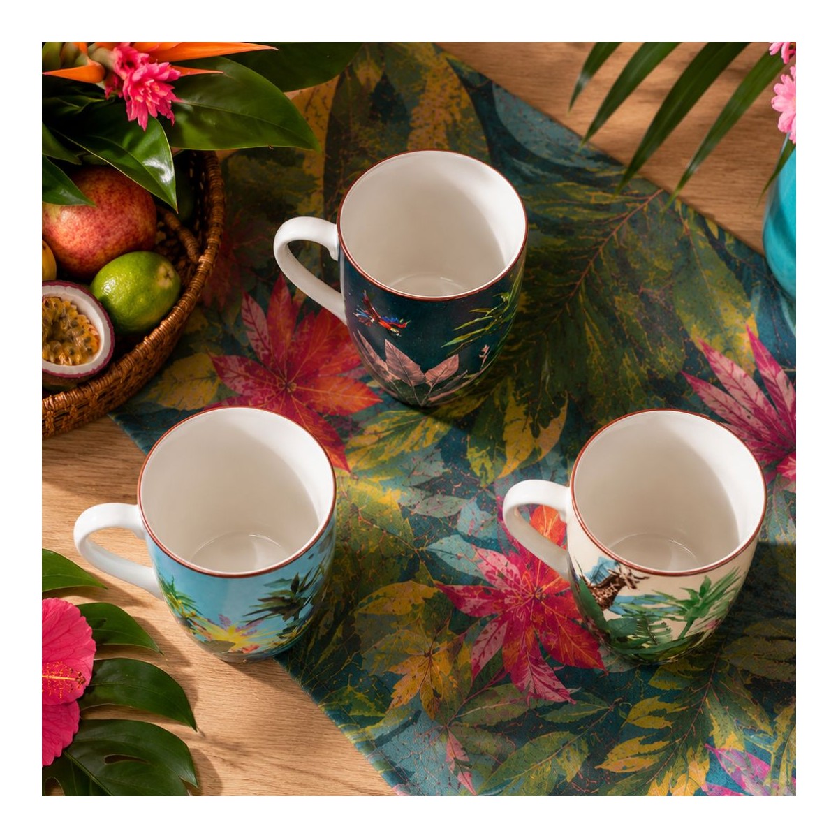 Lot de 6 mugs, BORNEO