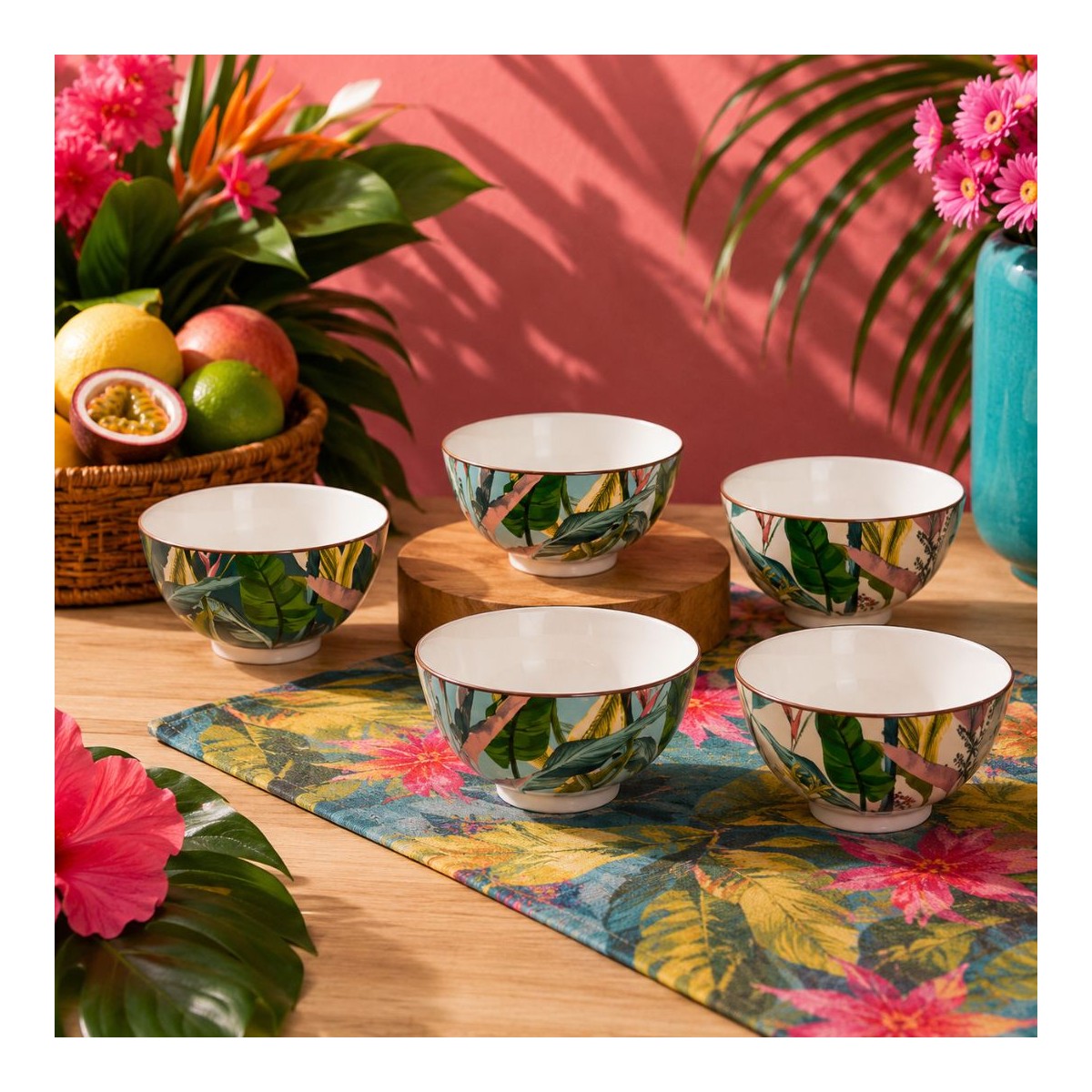 Lot de 6 petits bols, BORNEO