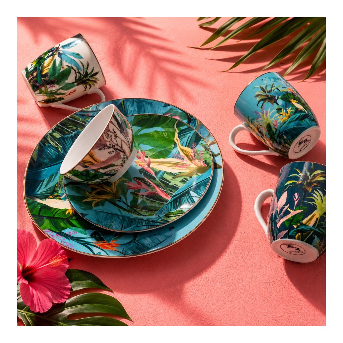 Lot de 6 mugs, BORNEO