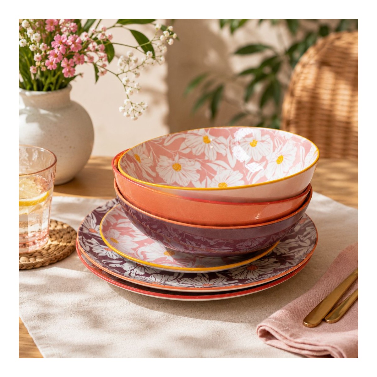 Lot de 6 assiettes creuses, OPHELIA