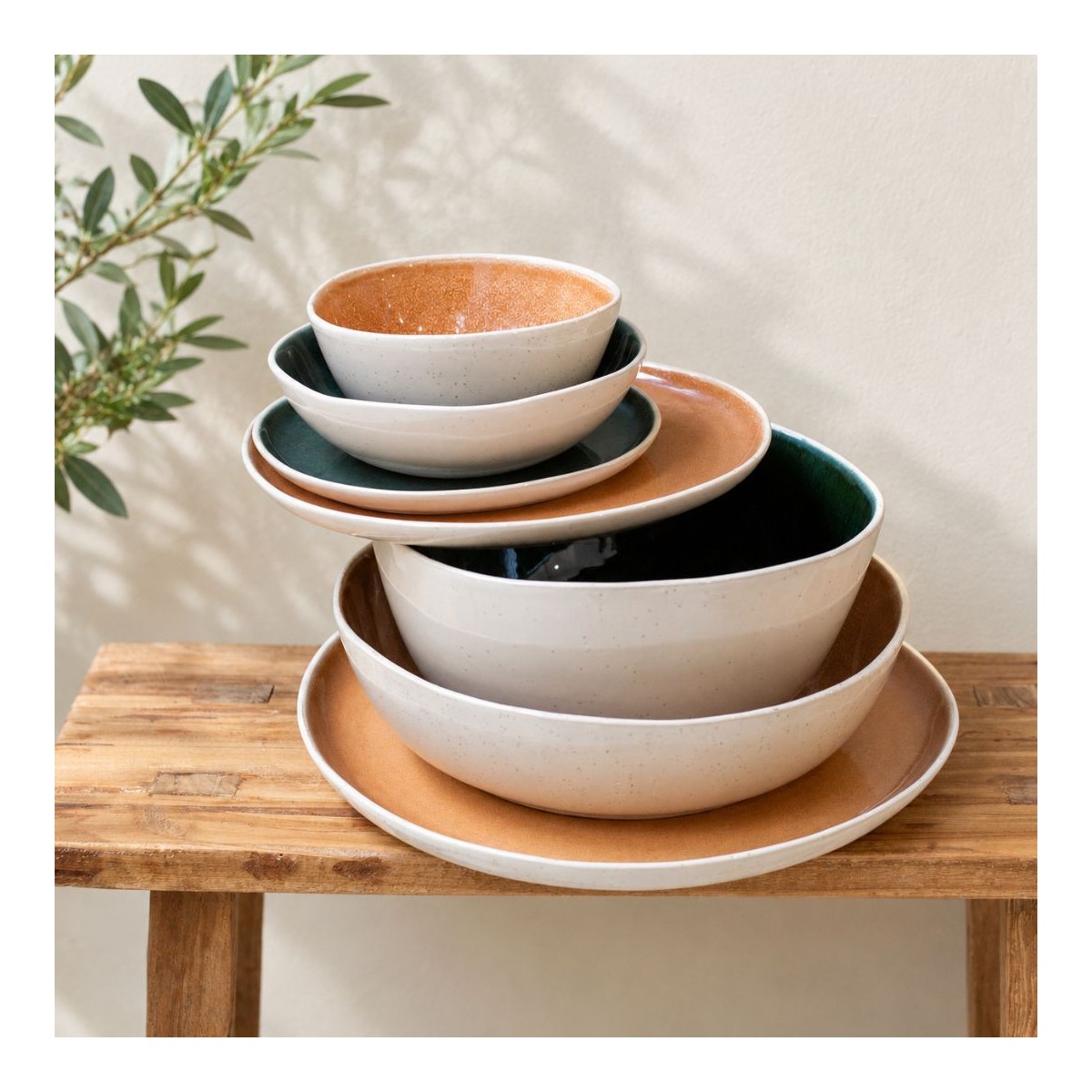 Lot de 6 assiettes creuses, CORALIA