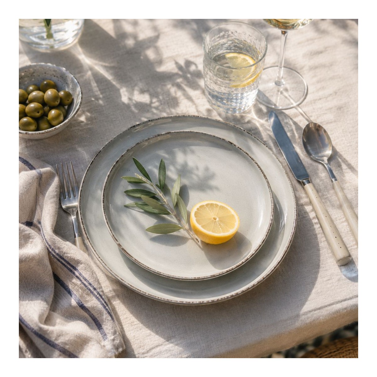 Lot de 6 petites assiette, GALET