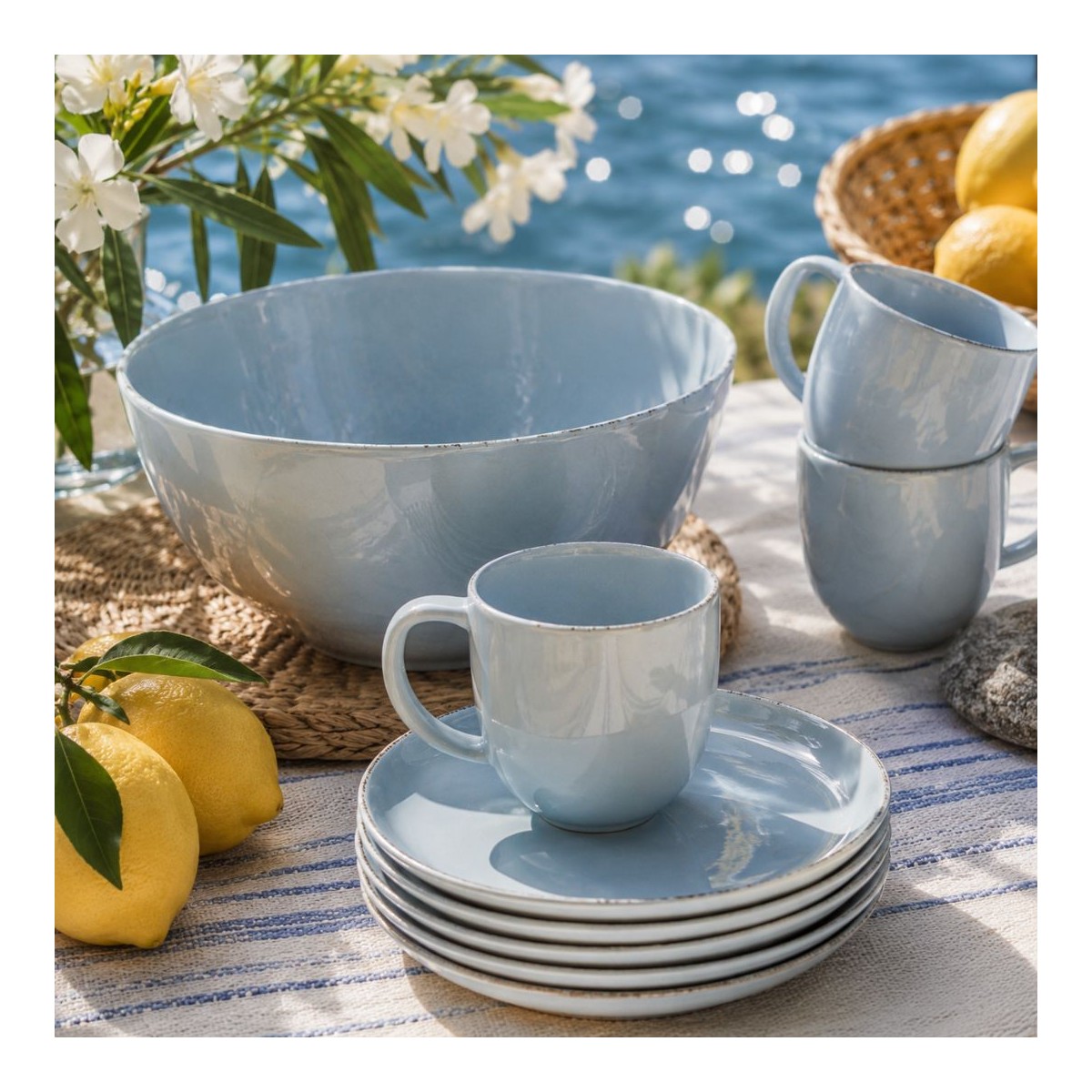 Lot de 6 petites assiette, GALET