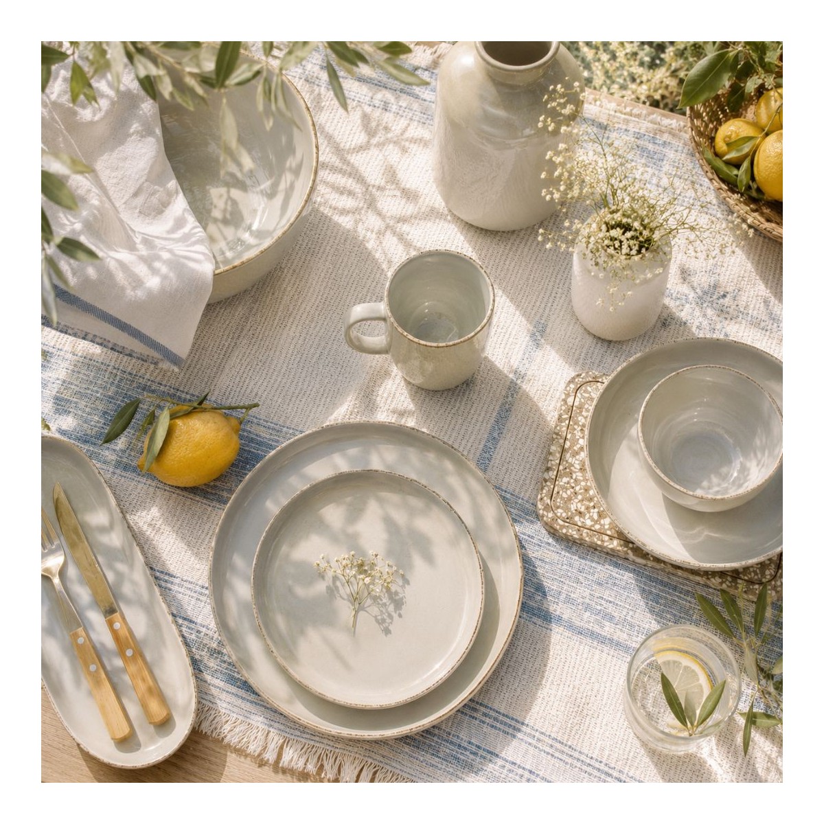 Lot de 6 petites assiette, GALET