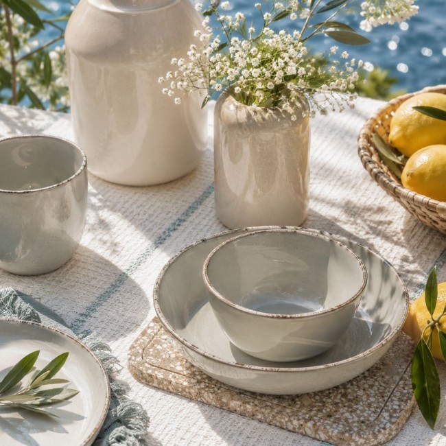 Lot de 6 assiettes creuses, GALET