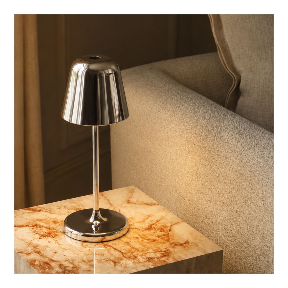Lampe à poser argent, LUCI
