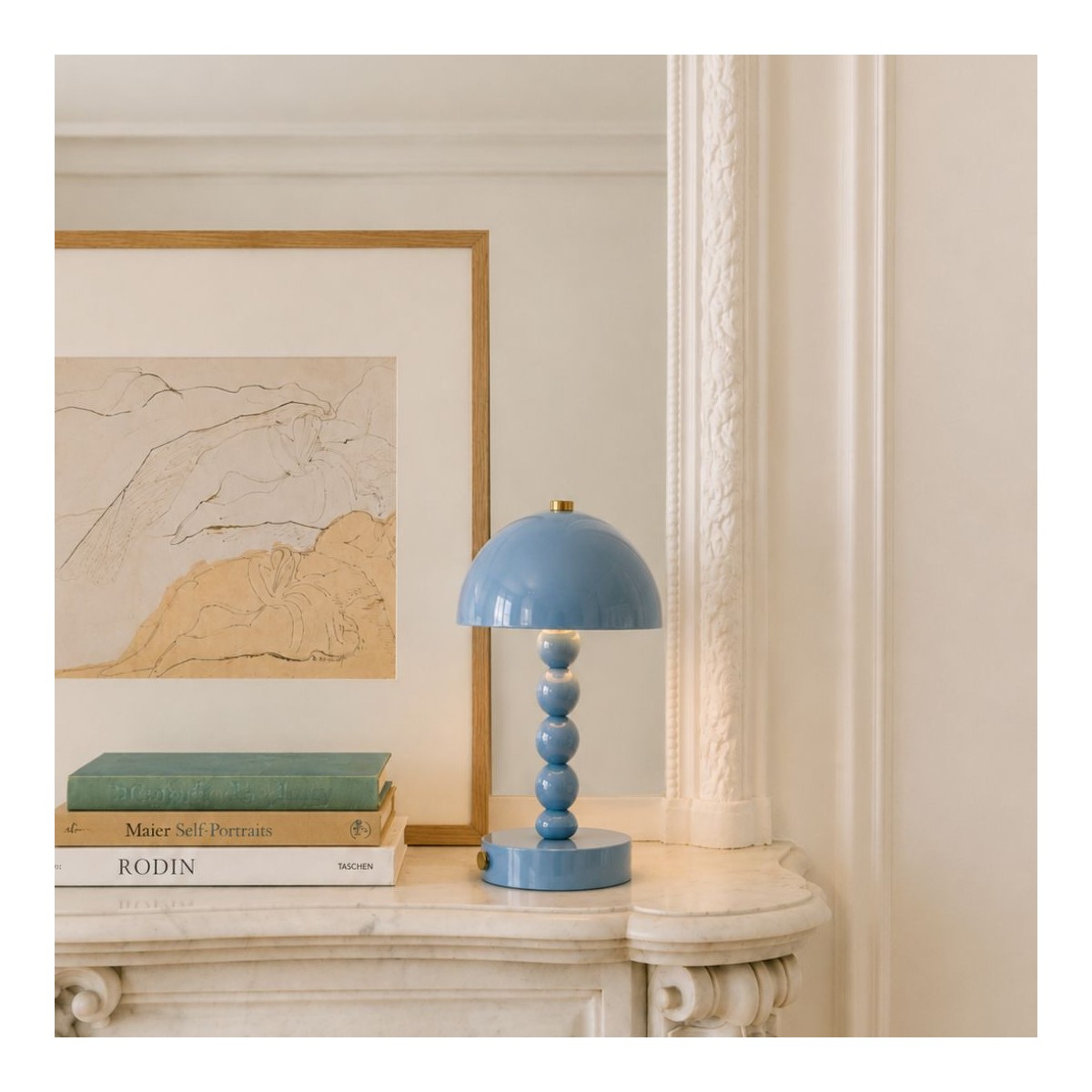 Lampe à poser bleue, LUCI