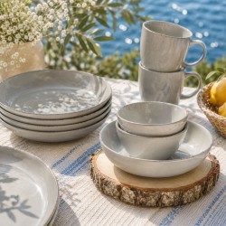 Lot de 6 assiettes creuses, GALET
