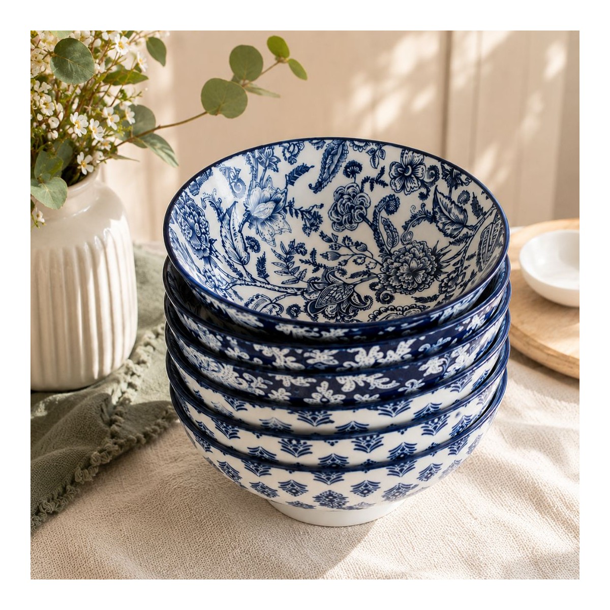 Lot de 6 assiettes creuses, MAJORELLE