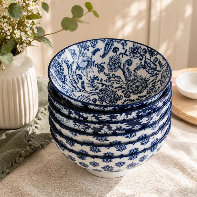 Lot de 6 assiettes creuses, MAJORELLE