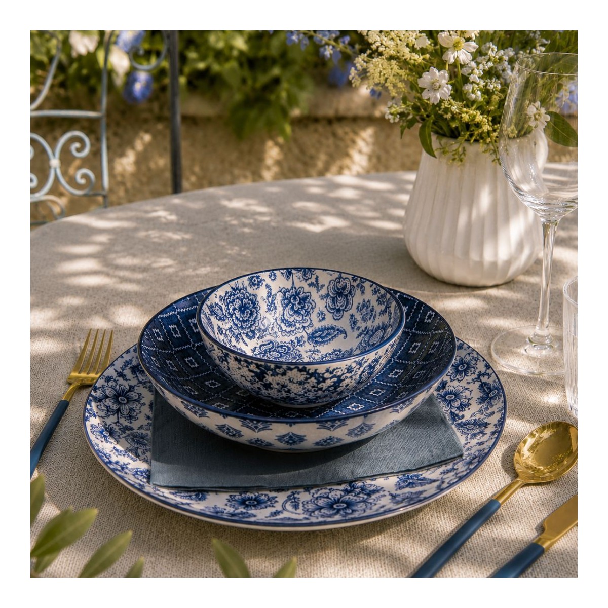 Lot de 6 assiettes creuses, MAJORELLE