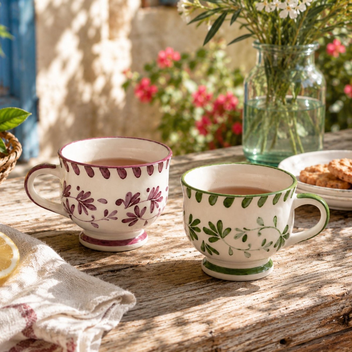 Lot de 6 mugs à pieds, TRATTORIA
