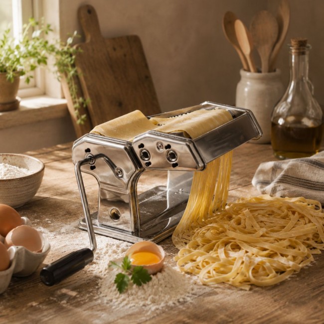 Machine à pâtes pro en inox + 2 formes de découpe