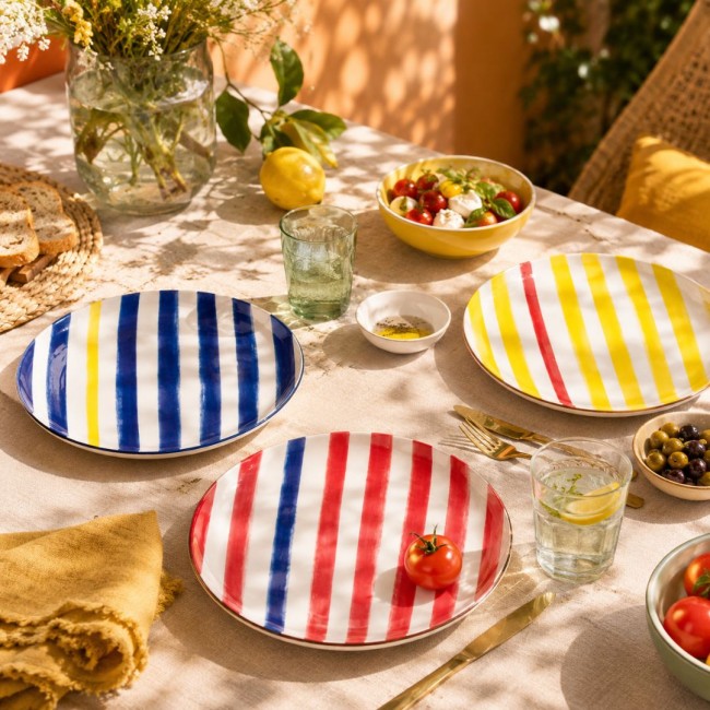 Lot de 6 grandes assiettes, LE PETIT CABANON