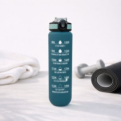 Gourde de motivation hydratation bleu
