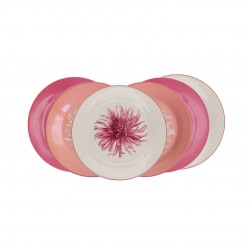 Lot de 6 petites assiettes, FLORA