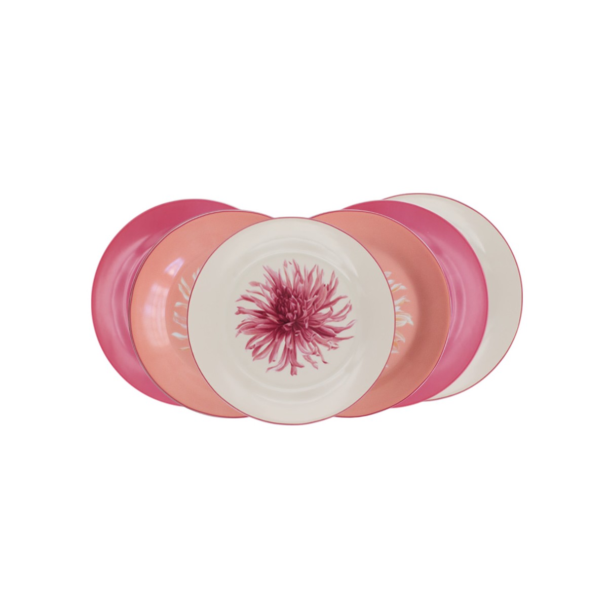 Lot de 6 petites assiettes, FLORA