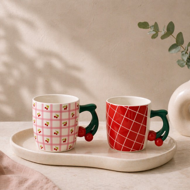 Lot de 4 mugs, Fruits en Folie