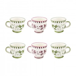 Lot de 6 mugs à pieds, TRATTORIA