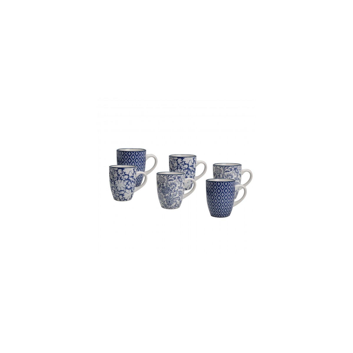 Lot de 6 mugs, MAJORELLE