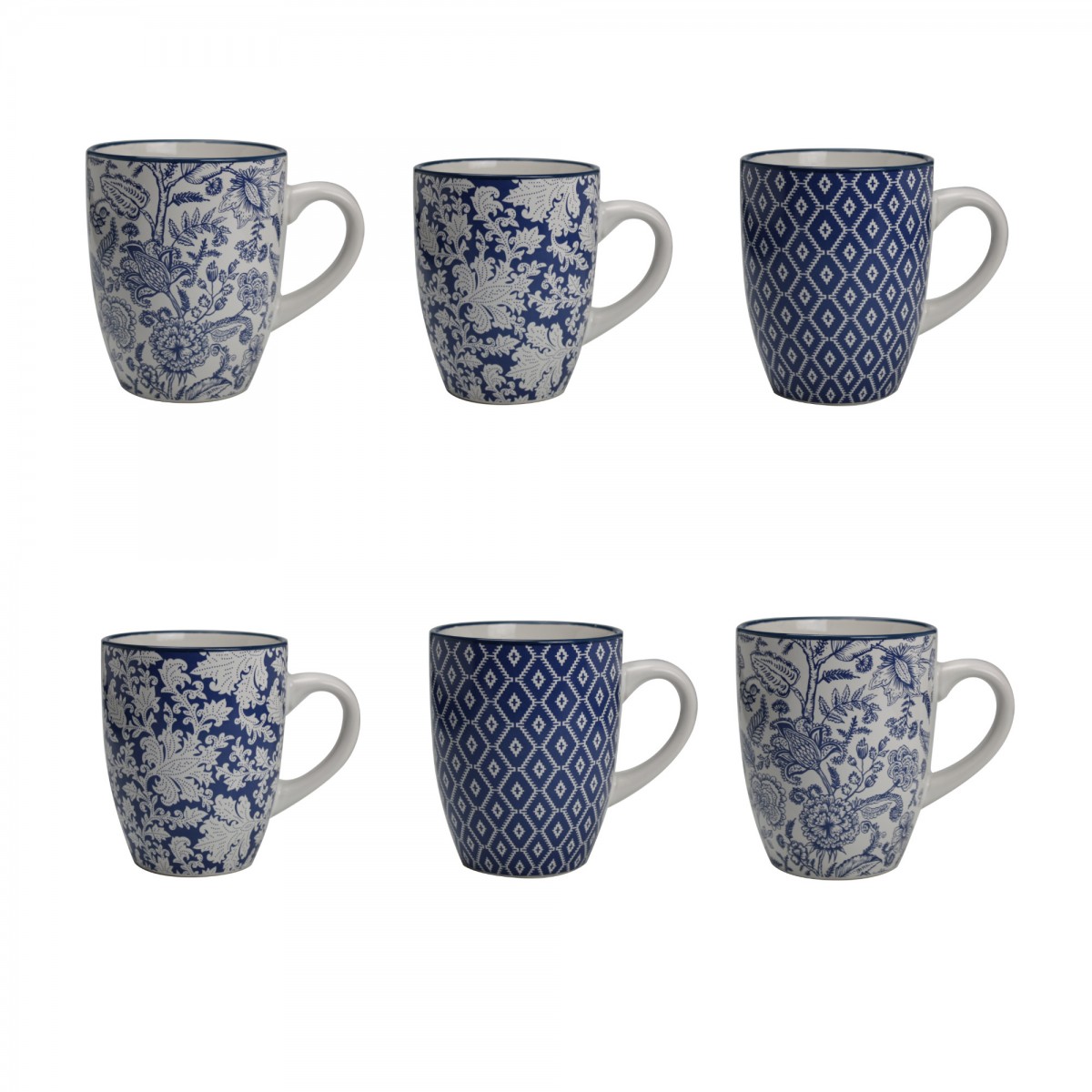 Lot de 6 mugs, MAJORELLE